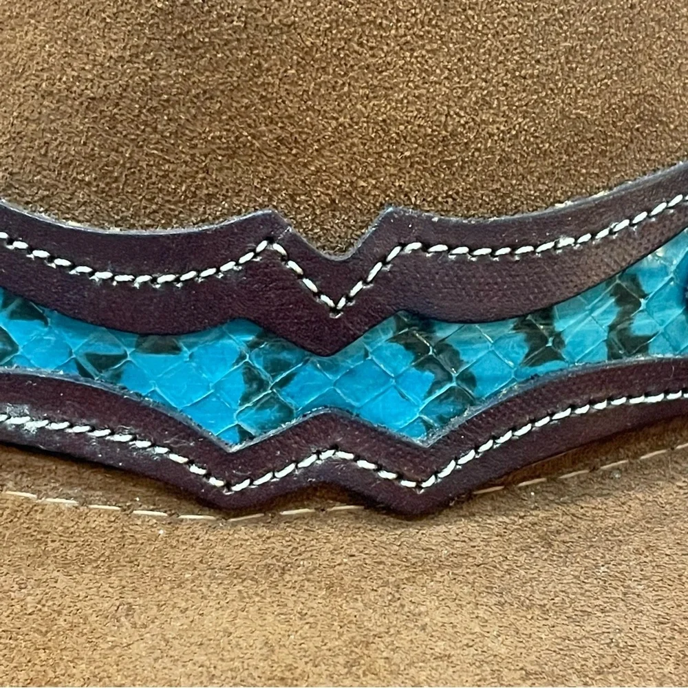 Winfield Cover Company  Western Hat. Size XXL. Turquoise color band. Pre-owned. - Picture 5 of 12